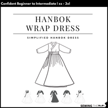 Load image into Gallery viewer, PDF Hanbok Wrap Dress Pattern - Sewing Therapy