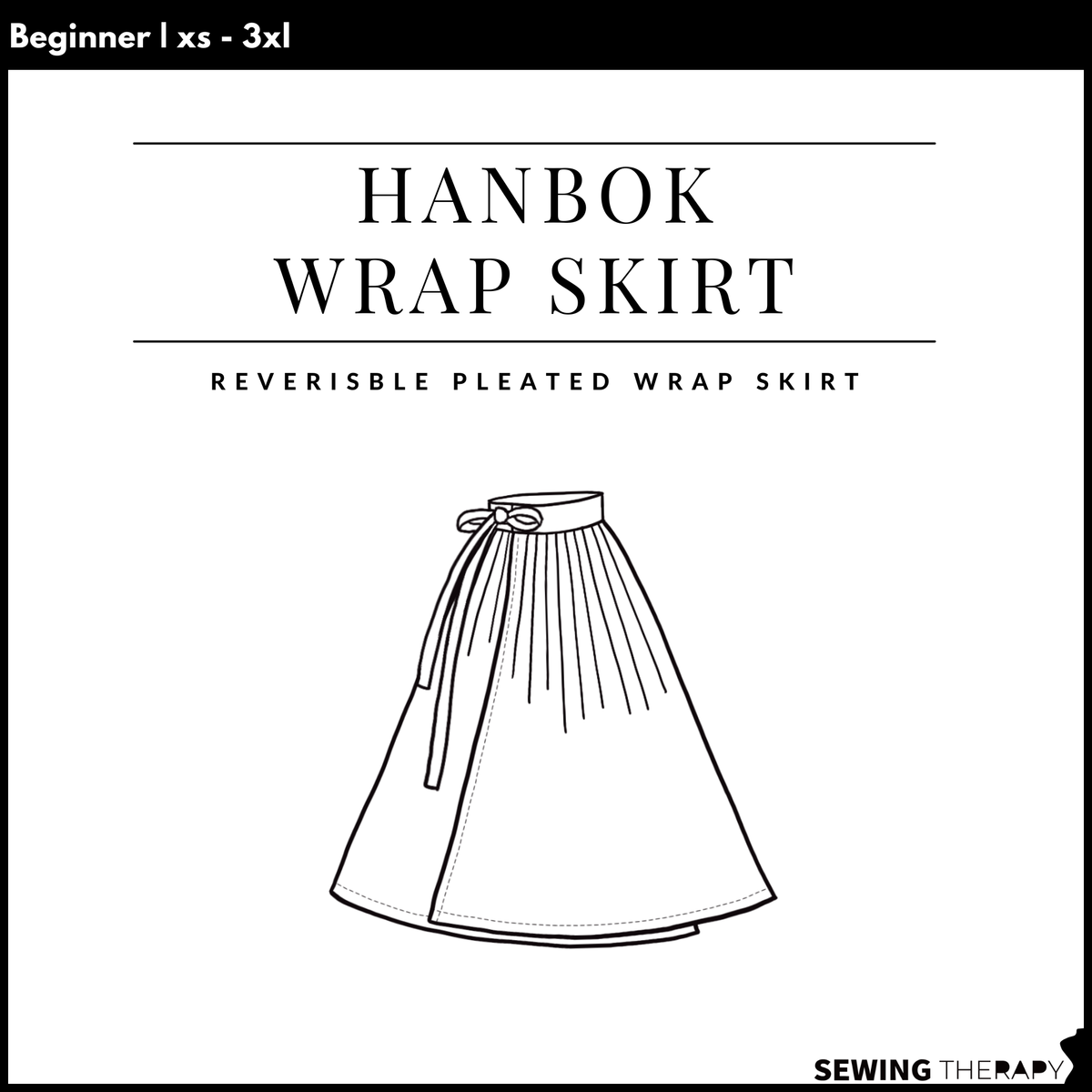 PDF Hanbok Wrap Skirt Pattern - Sewing Therapy – Two O Nine Fabric