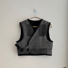 Load image into Gallery viewer, [HANDMADE] One Layer Cropped Vest - Patchwork Print Wool Blend (LIMITED QUANTITY)

