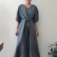 Load image into Gallery viewer, 1/2 Yard DENIM-LIKE LINEN - Navy 54" Wide