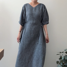 Load image into Gallery viewer, 1/2 Yard DENIM-LIKE LINEN - Navy 54" Wide