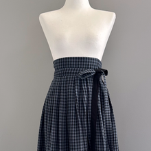 Load image into Gallery viewer, 1/2 Yard Organic Cotton Double Gauze - Midnight/Denim Gingham Cotton 100% 52" Wide