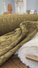 Load and play video in Gallery viewer, 1/2 Yard Terrazzo Linen Blend Jacquard - Cream 50" Wide