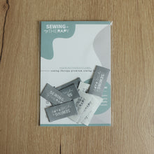 Charger l'image dans la galerie, White/Grey - SEWING IS MY THERAPY (10 Labels in each envelope)
