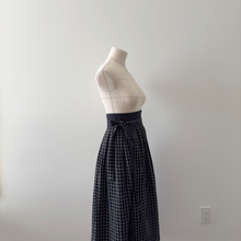 Load image into Gallery viewer, 1/2 Yard Organic Cotton Double Gauze - Black/Ivory Windowpane Cotton 100% 52" Wide