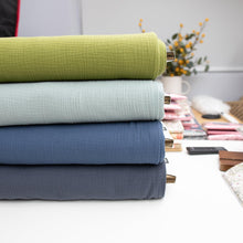 Load image into Gallery viewer, 1/2 Yard Organic Cotton Double Gauze - Denim Cotton 100% 52" Wide - Two O Nine Fabric