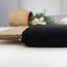 Load image into Gallery viewer, 1/2 Yard FLOW Viscose Linen - Black 48" Wide - Two O Nine Fabric