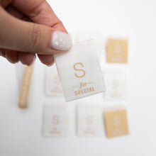 Charger l'image dans la galerie, S For SPECIAL Sewing Labels - THE BASIC from Sewing Therapy (10 Labels in each envelope) - Two O Nine Fabric