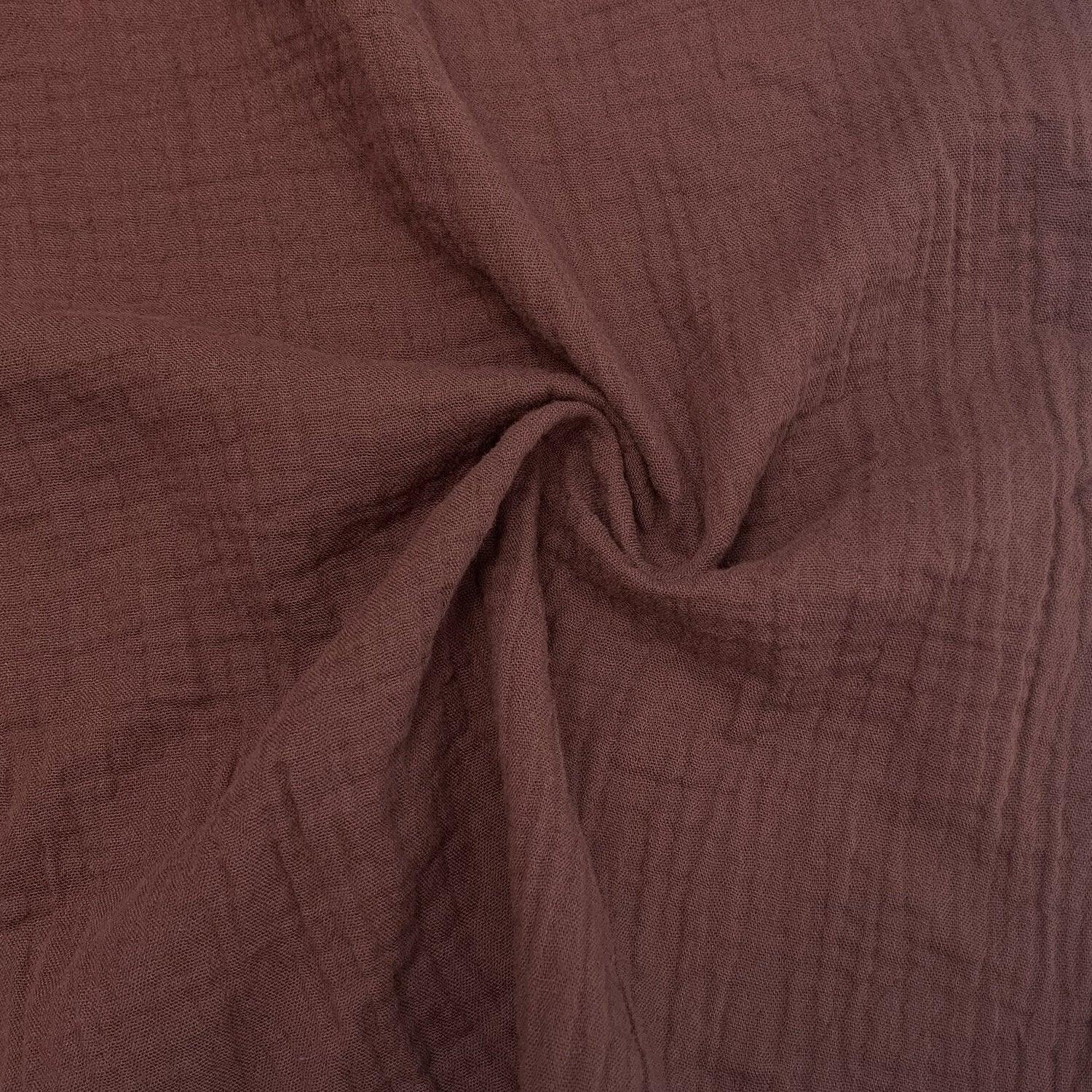 Organic Cotton Double Gauze - Raisin Organic Cotton Double Gauze - Raisin