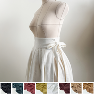 [HANDMADE] Linen Cotton Twill Hanbok Wrap Skirt - 8 Colours