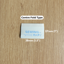 Load image into Gallery viewer, Assorted Sewing Labels - SEWING IS MY THERAPY (12 Labels in each envelope)
