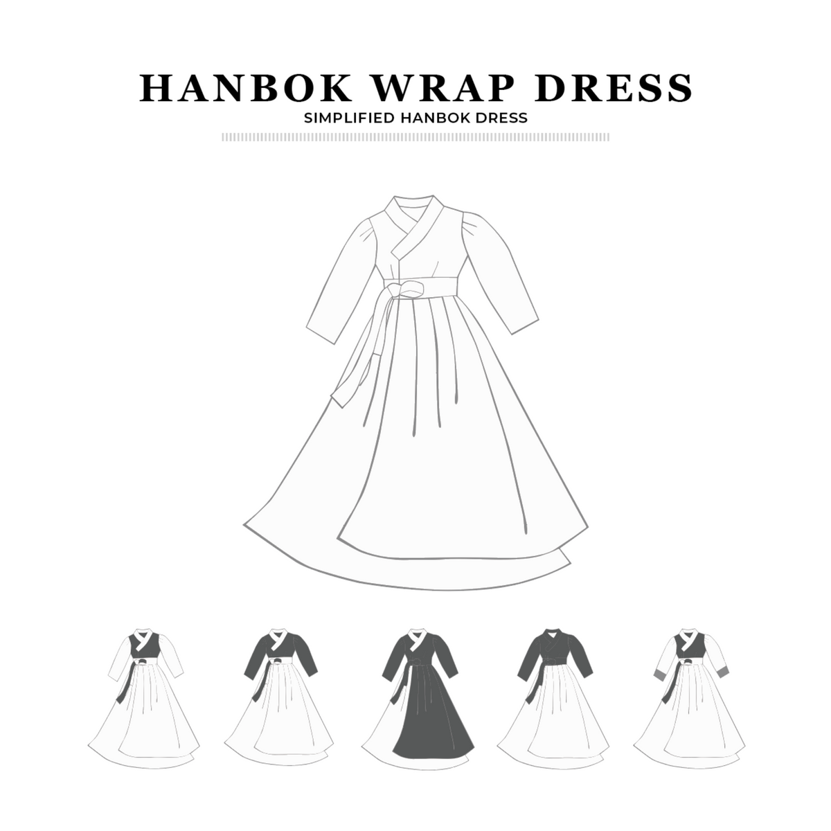 PDF Hanbok Wrap Dress Pattern - Sewing Therapy – Two O Nine Fabric