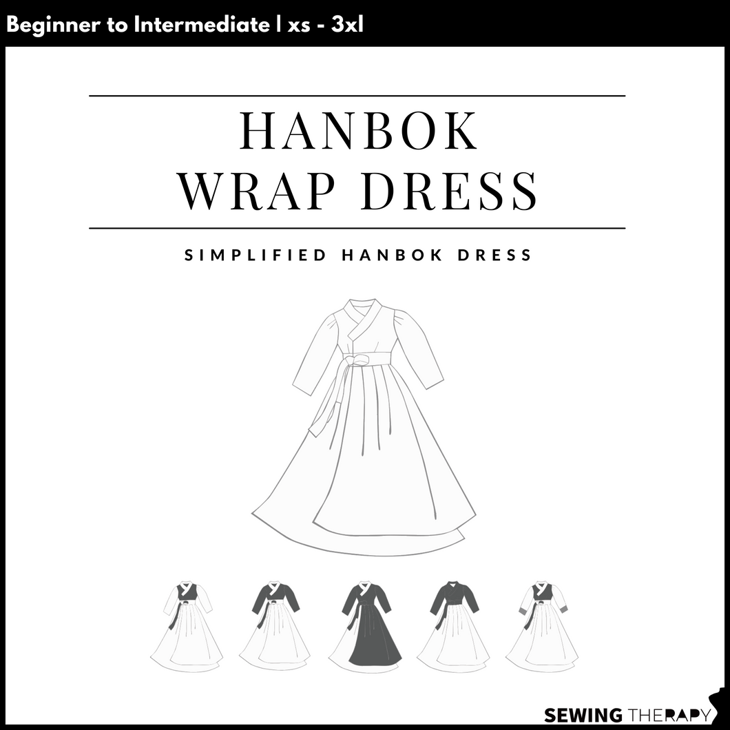 PDF Hanbok Wrap Dress Pattern - Sewing Therapy