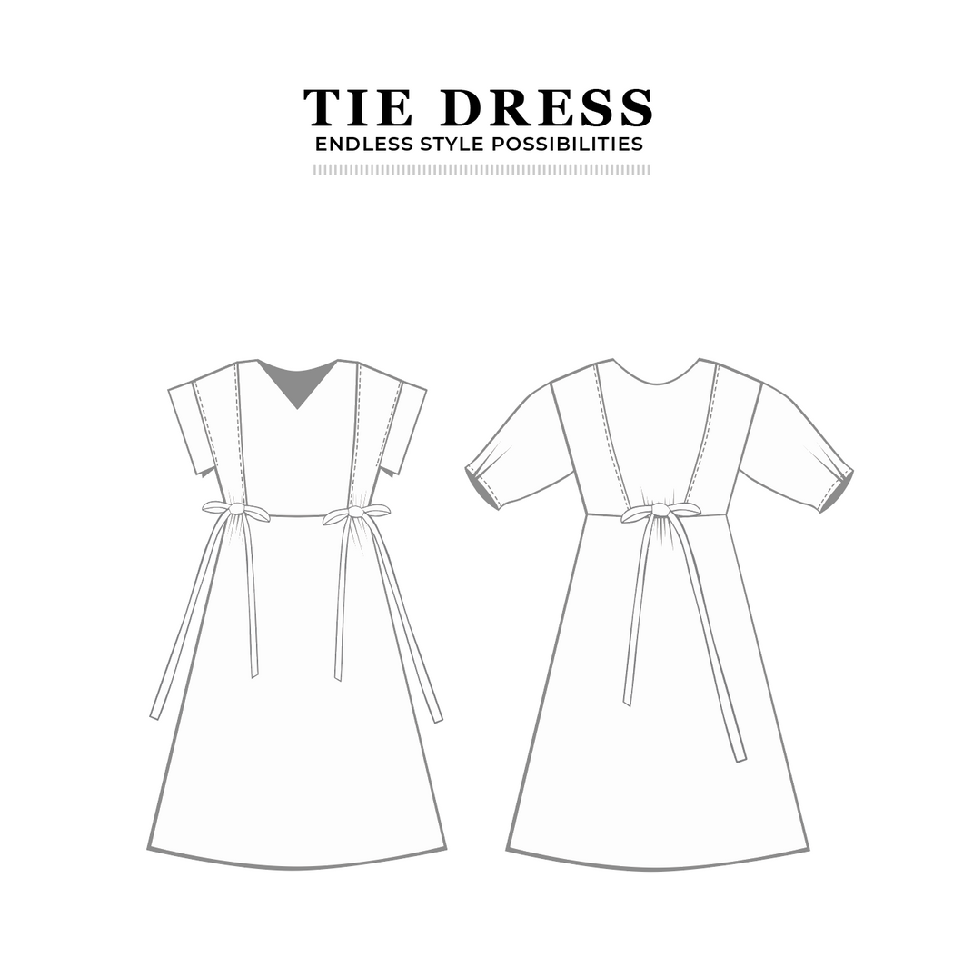 PDF Tie Dress Pattern - Sewing Therapy – Two O Nine Fabric