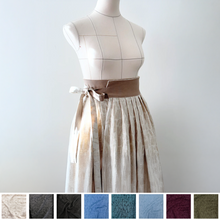Load image into Gallery viewer, [HANDMADE] Linen Jacquard Hanbok Wrap Skirt - 8 Colours Available
