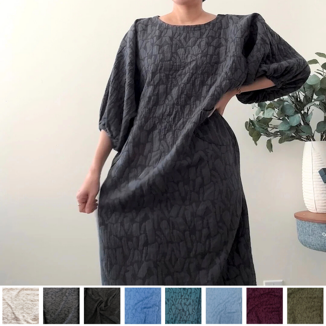 [HANDMADE] Infit Dress - Linen Blend Jacquard 8 Colours XL - 3XL