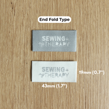 Load image into Gallery viewer, Assorted Sewing Labels - SEWING IS MY THERAPY (12 Labels in each envelope)
