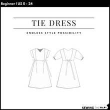 Load image into Gallery viewer, PDF Tie Dress Pattern - Sewing Therapy
