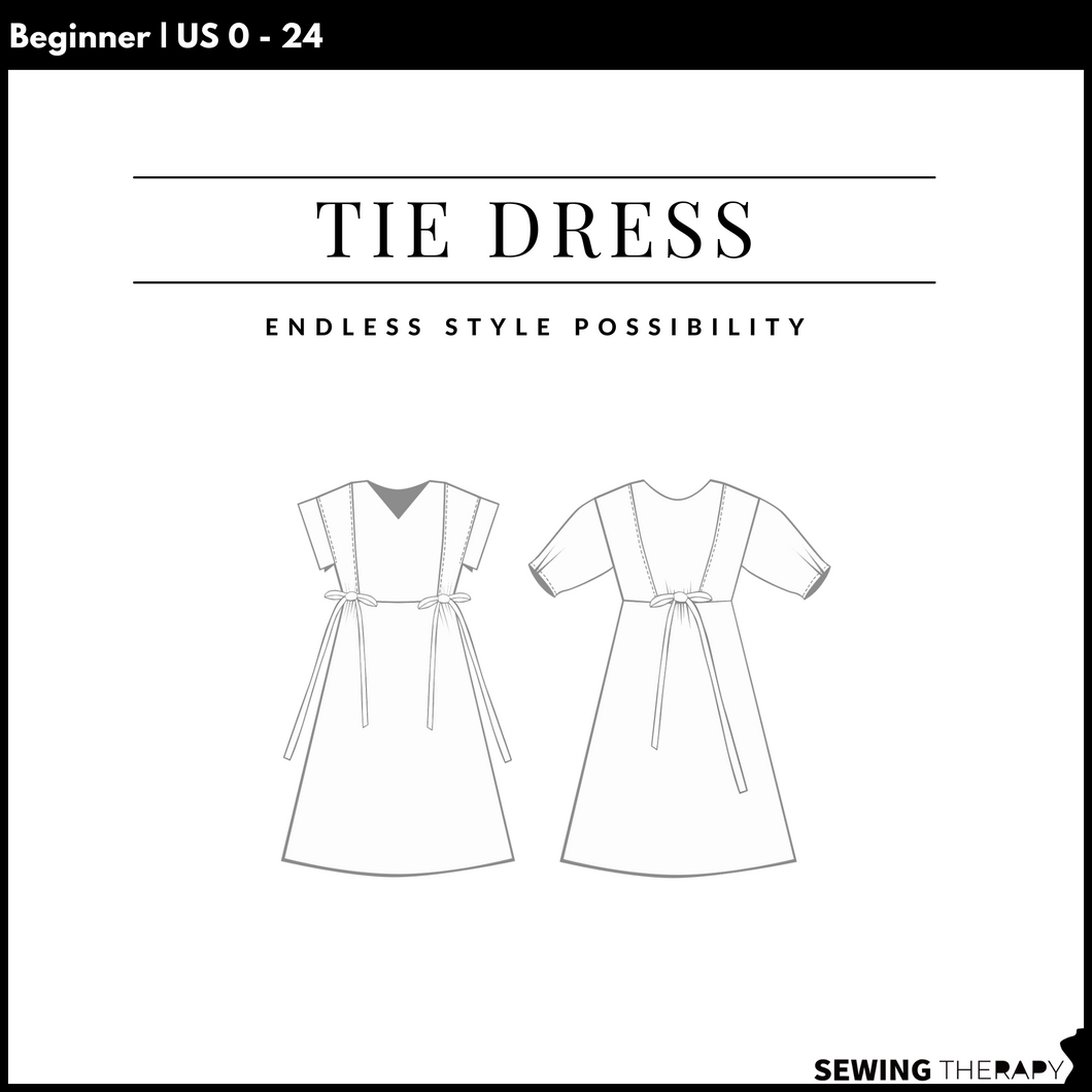 PDF Tie Dress Pattern - Sewing Therapy