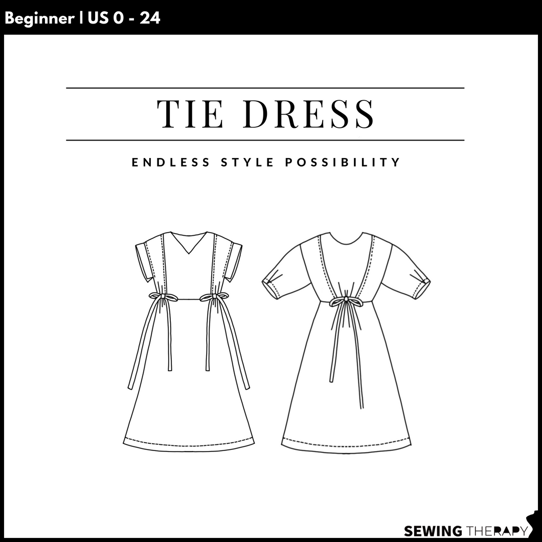 PDF Tie Dress Pattern - Sewing Therapy