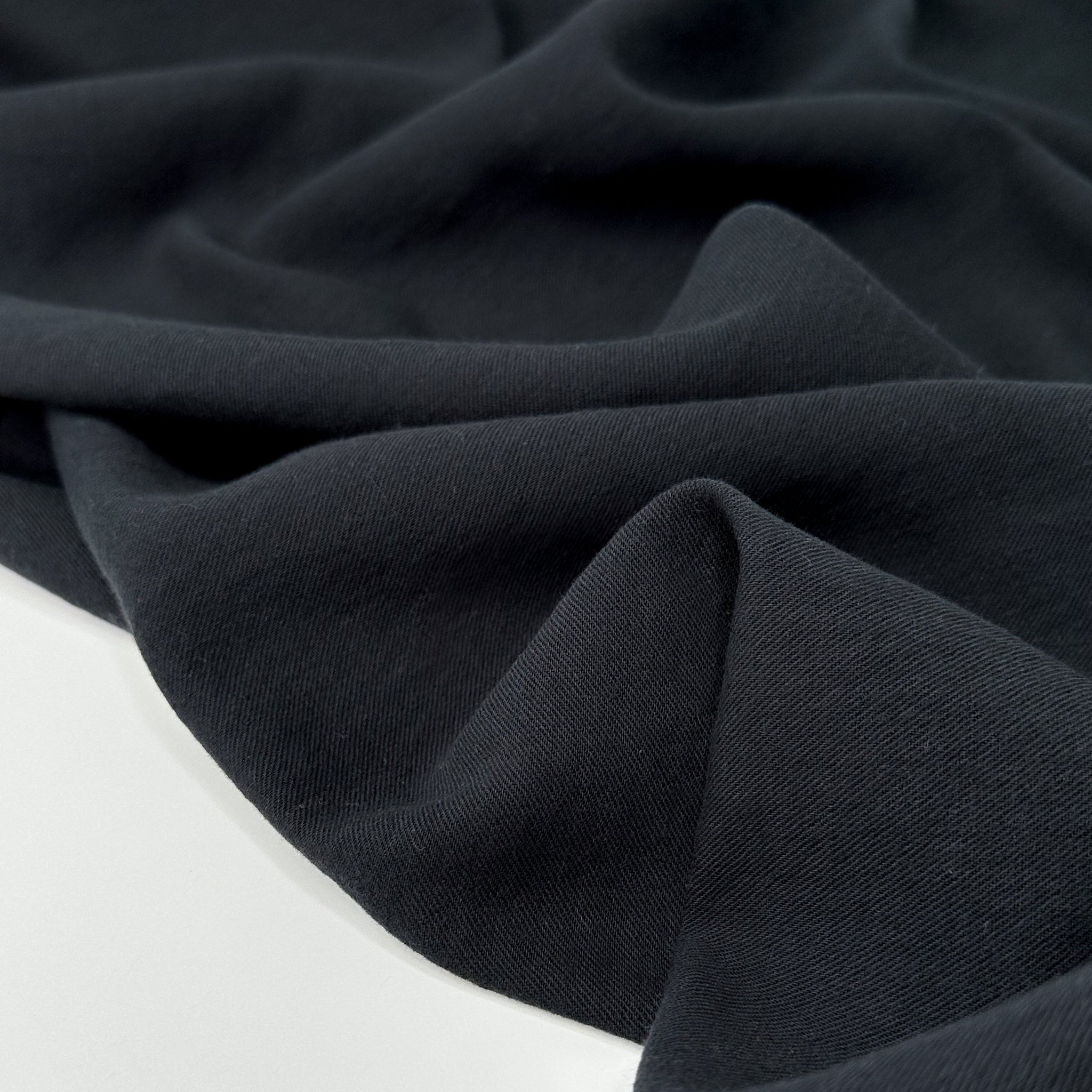Linen Organic Cotton Twill - Black Linen Organic Cotton Twill - Black