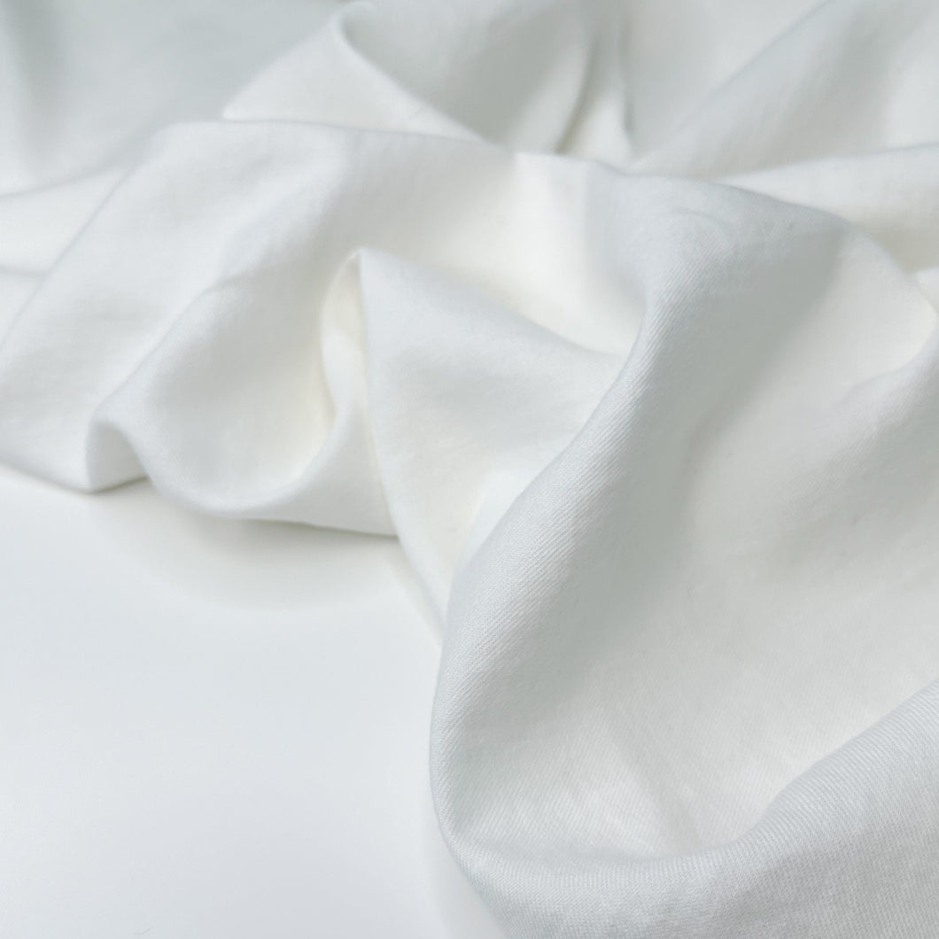 1/2 Yard SS LINEN - Washed Linen Organic Cotton Twill - White 54