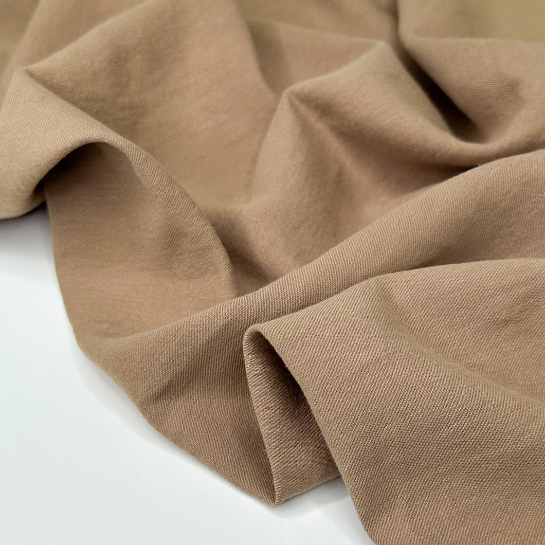 1/2 Yard SS LINEN - Washed Linen Organic Cotton Twill - Latte 54