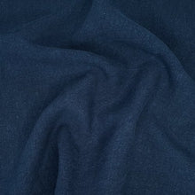 Load image into Gallery viewer, 1/2 Yard REAL LINEN - Antique Wash Finish Linen - Navy 54&quot; Wide
