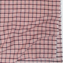 Load image into Gallery viewer, 1/2 Yard *Project Fabric* Yarn-dyed Cotton/Linen Check in Strawberry 54" Wide
