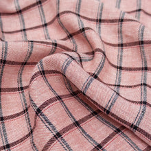 Load image into Gallery viewer, 1/2 Yard *Project Fabric* Yarn-dyed Cotton/Linen Check in Strawberry 54" Wide
