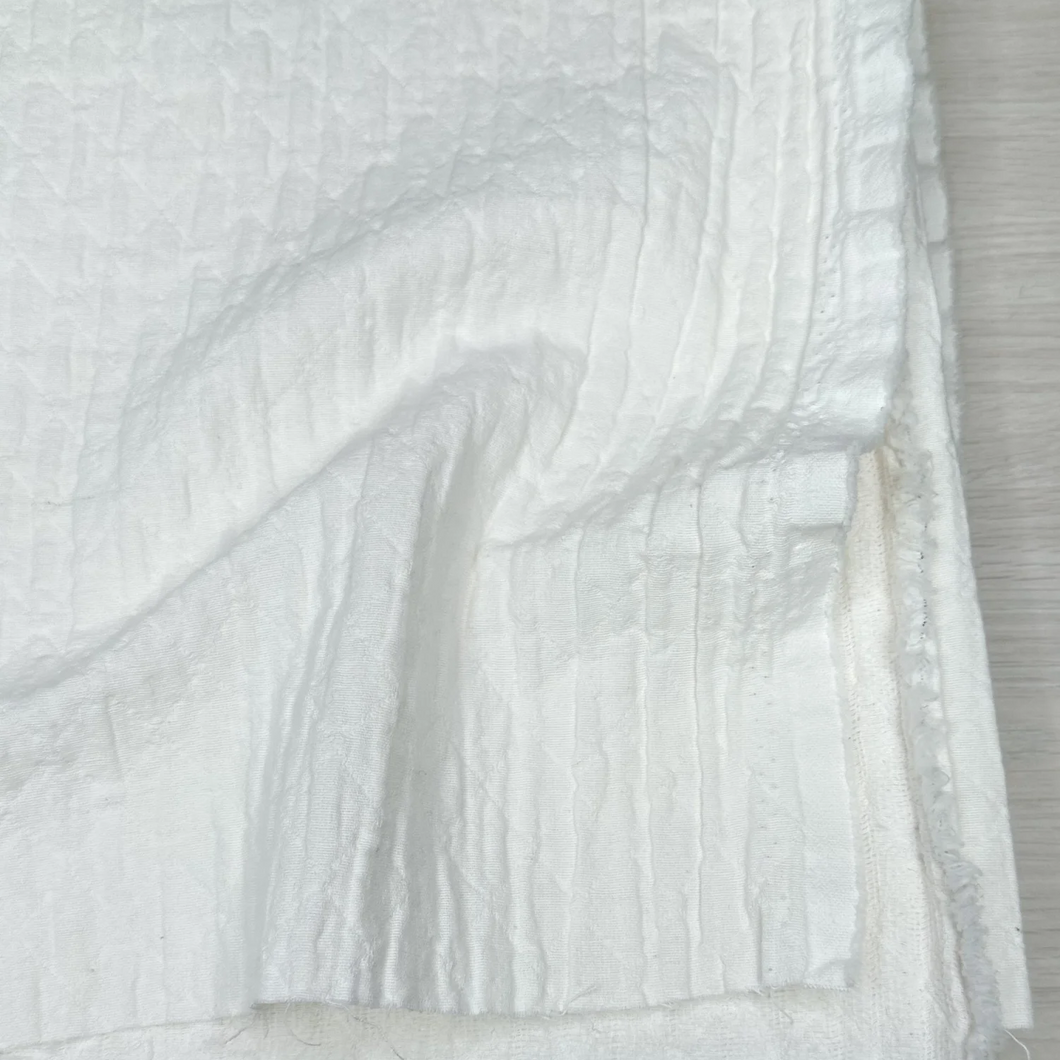 1/2 Yard Diamond Quilted Cotton Jacquard - Ivory 53