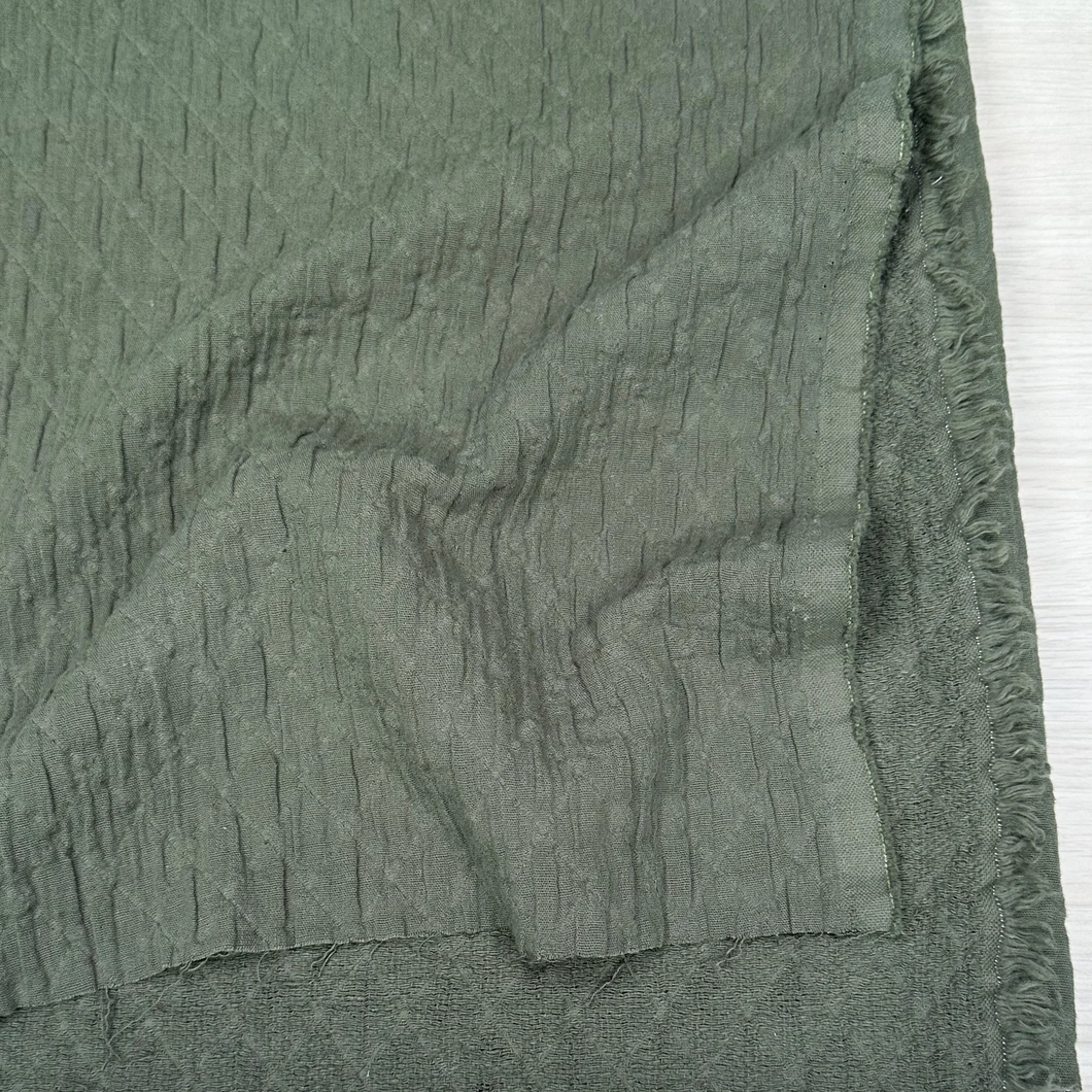 1/2 Yard Diamond Quilted Cotton Jacquard - Khaki 53