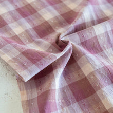 Load image into Gallery viewer, 1/2 Yard Golden Hour Gingham Hearts in Cameo Pink 44" Wide
