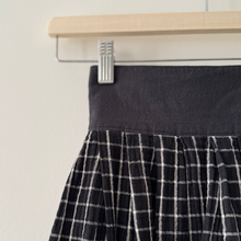 Load image into Gallery viewer, [HANDMADE] Double Gauze Hanbok Wrap Skirt - Black Windowpane
