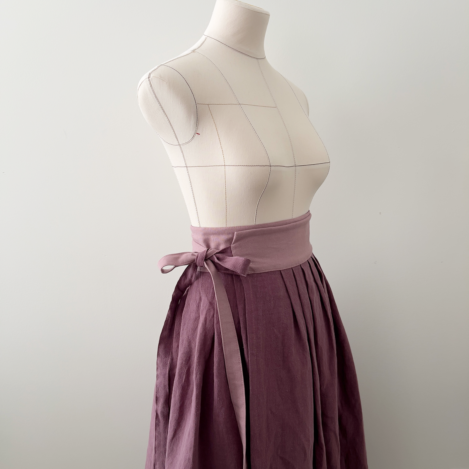 HANDMADE] Real Linen Hanbok Wrap Skirt - 6 Colours  Two O Nine Fabric