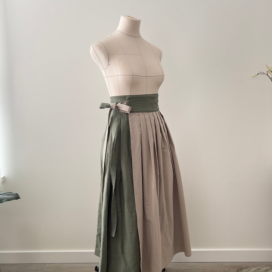 [CUSTOM] Two-Tone Hanbok Wrap Skirt