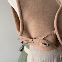 Load image into Gallery viewer, [HANDMADE] One Layer Cropped Reversible Vest - Coffee Sherpa Fleece (Seasonal)

