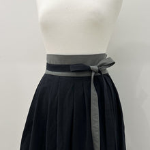 Load image into Gallery viewer, [HANDMADE] Cotton Hanbok Wrap Skirt - Dark Sage &amp; Black
