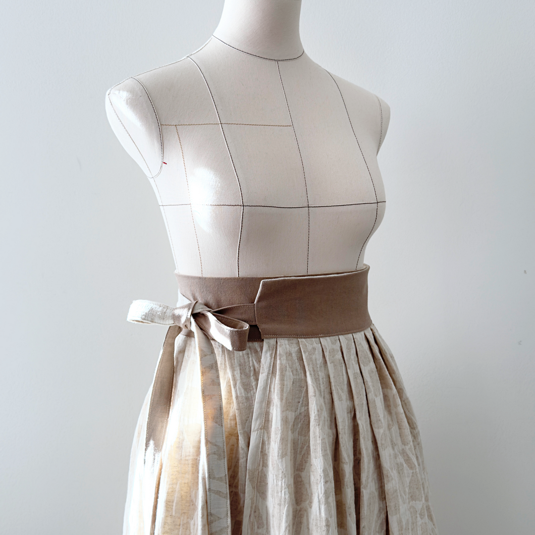 [HANDMADE] Linen Jacquard Hanbok Wrap Skirt - 5 Colours