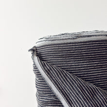 Load image into Gallery viewer, 1/2 Yard Breezeway Stripe Linen - Black 54" Wide

