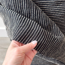 Load image into Gallery viewer, 1/2 Yard Breezeway Stripe Linen - Black 54" Wide
