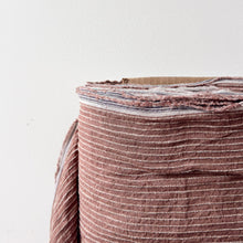 Load image into Gallery viewer, 1/2 Yard Breezeway Stripe Linen - Cocoa 54" Wide
