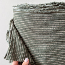 Charger l'image dans la galerie, 1/2 Yard Breezeway Stripe Linen - Verde 54" Wide
