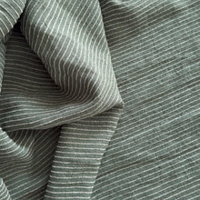 Charger l'image dans la galerie, 1/2 Yard Breezeway Stripe Linen - Verde 54" Wide
