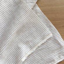 Load image into Gallery viewer, 1/2 Yard Breezeway Stripe Linen - Ivory 54" Wide

