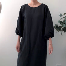 Load image into Gallery viewer, [HANDMADE] Infit Dress - Linen Cotton Twill in Black XL - 3XL
