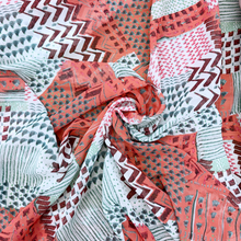 Charger l&#39;image dans la galerie, 1/2 Yard *Project Fabric* Coral Mosaic - Polyester Chiffon 57&quot; Wide
