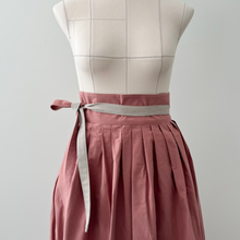 Load image into Gallery viewer, [HANDMADE] Cotton Hanbok Wrap Skirt - Rosewood &amp; Beige Grey
