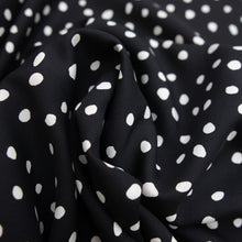 Load image into Gallery viewer, 1/2 Yard Tencel Lyocell - Dots in Black 58&quot; Wide
