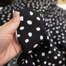Load image into Gallery viewer, 1/2 Yard Tencel Lyocell - Dots in Black 58&quot; Wide
